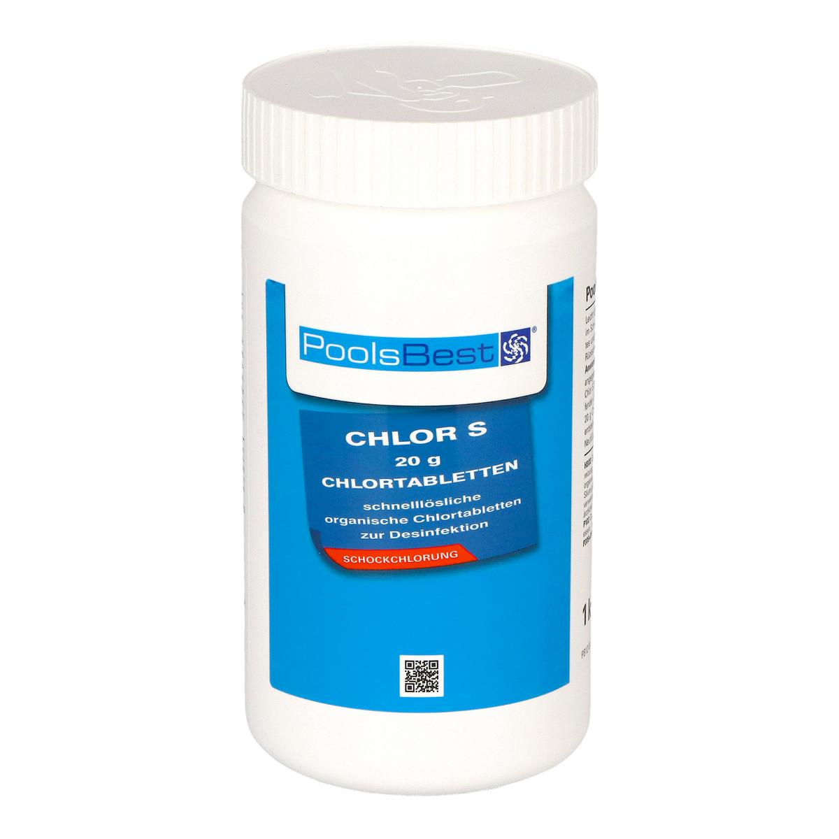 1 kg - PoolsBest® Chlortabs S 20g - schnelllöslich