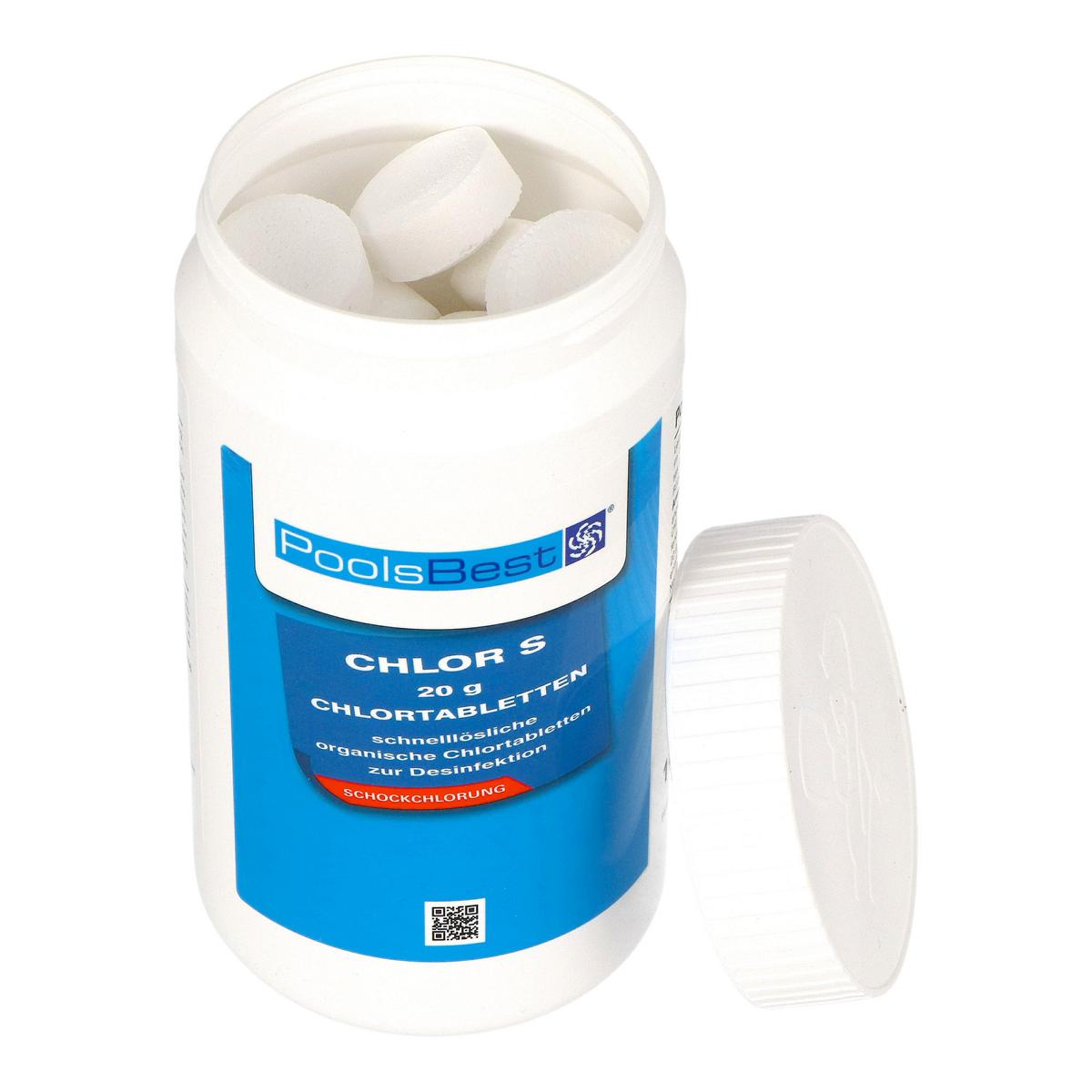 1 kg - PoolsBest® Chlortabs S 20g - schnelllöslich