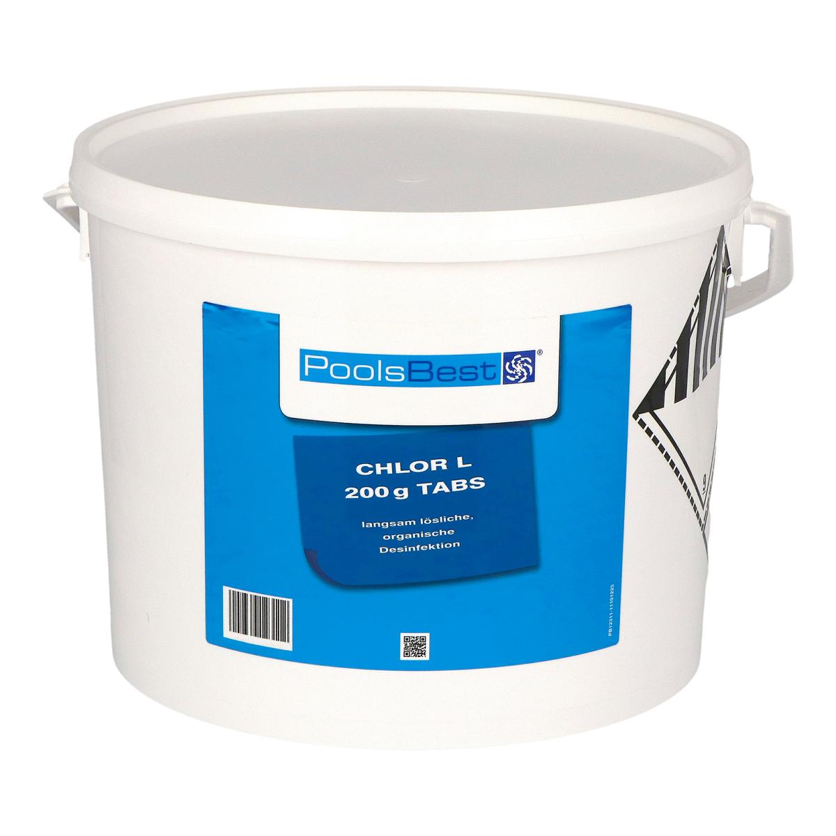 10 kg - PoolsBest® Chlor L 200g Tabletten 92% Aktivchlor langsamlöslich