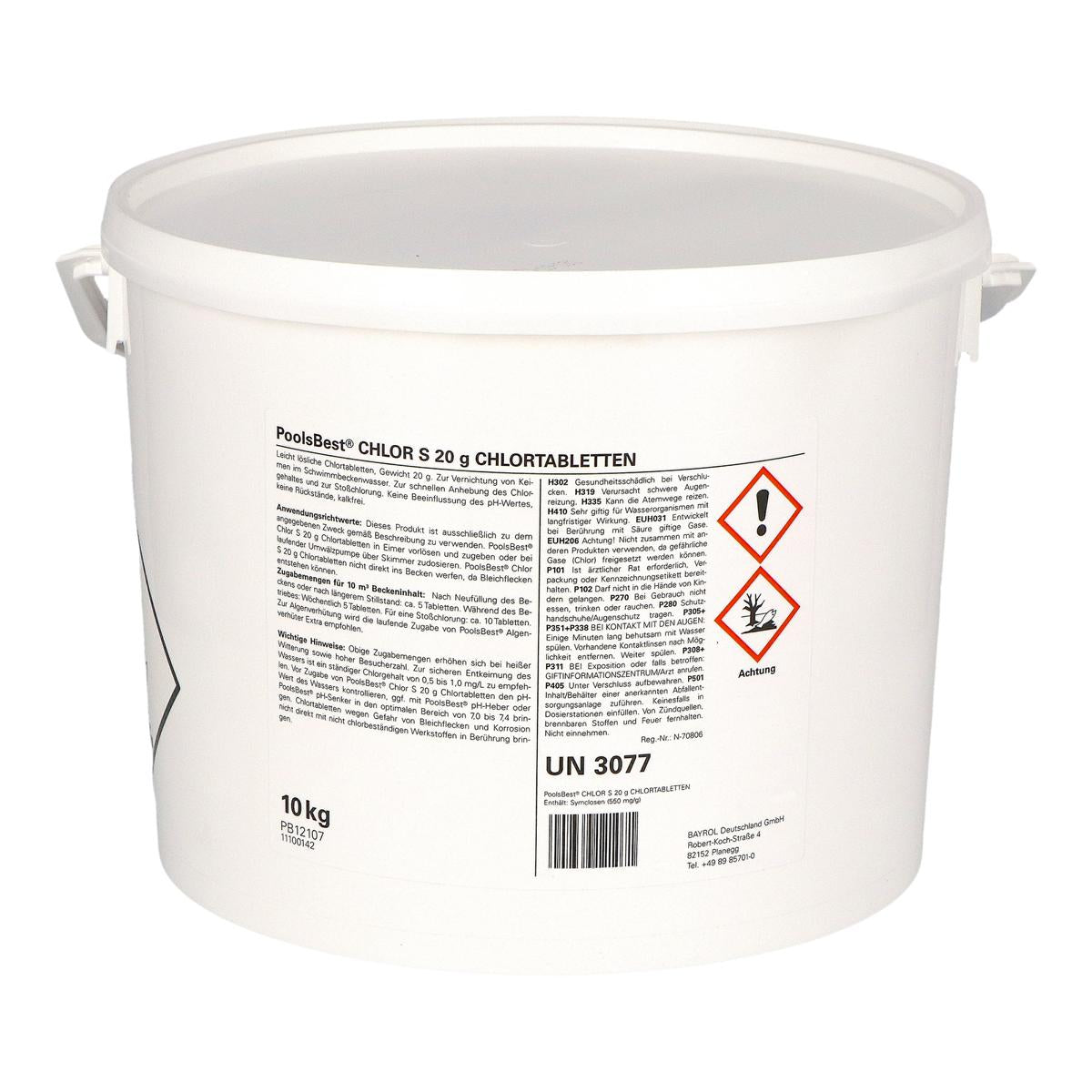 10 kg - PoolsBest® Chlortabs S 20g - schnelllöslich