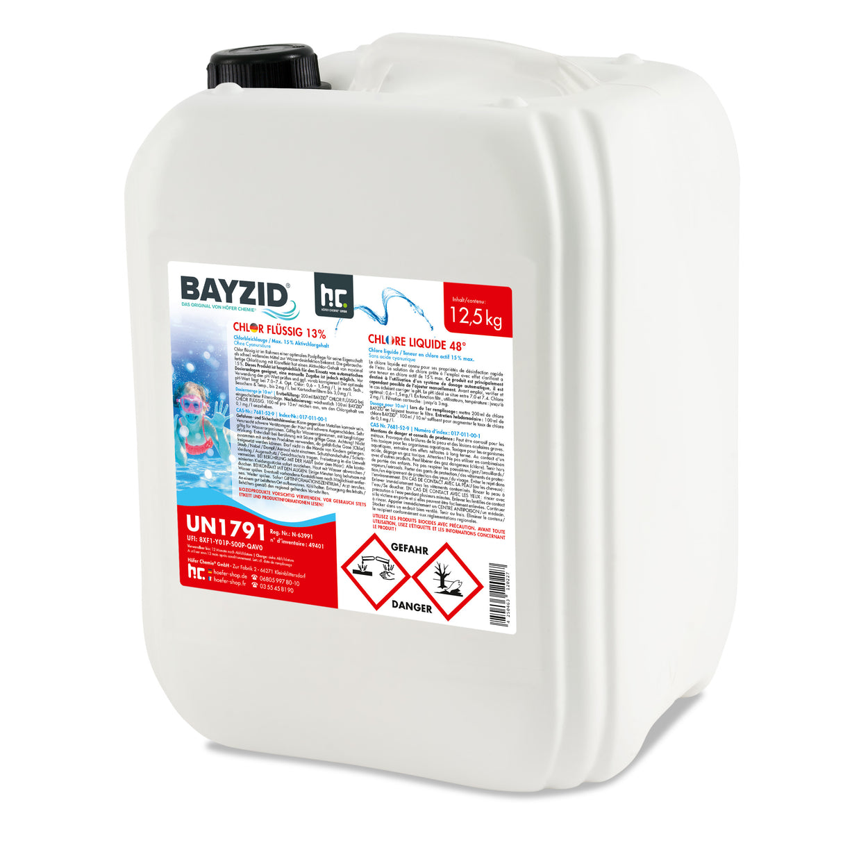 12,5 kg BAYZID® Chlore 13% liquide