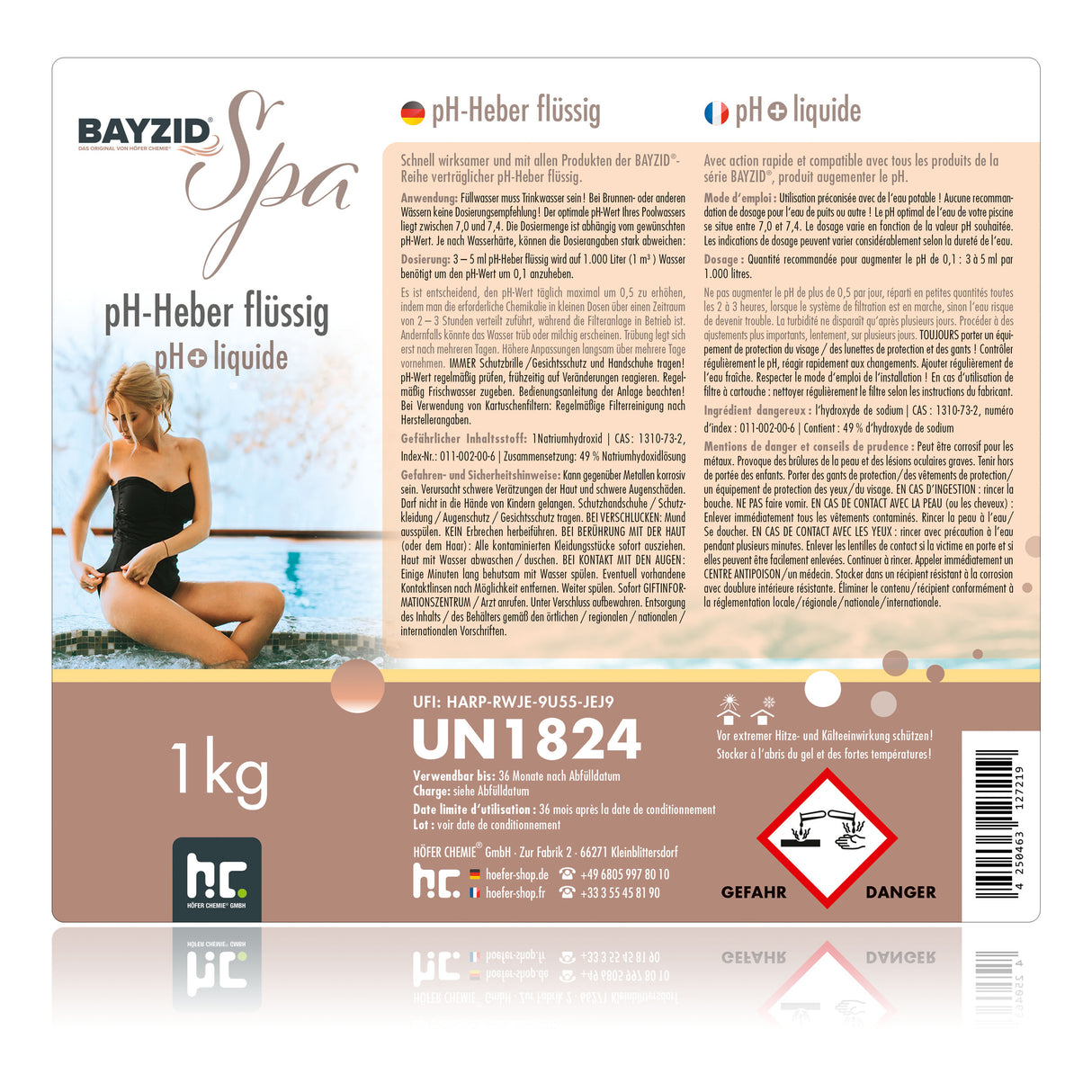 1 kg BAYZID® SPA élévateur de pH liquide