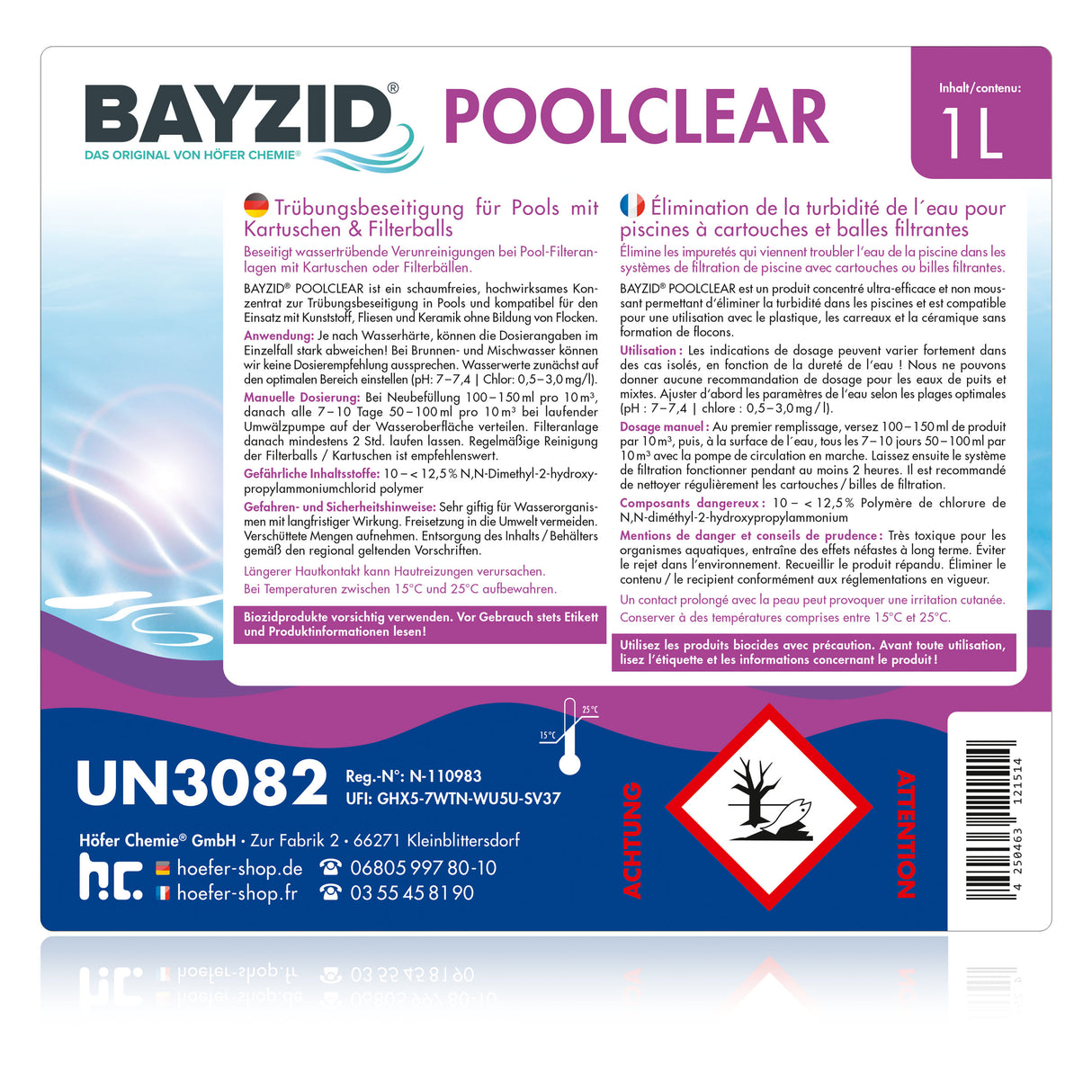 1 L BAYZID® Poolclear Trübungsbeseitigung