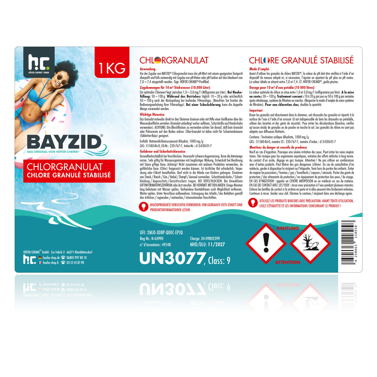 1 kg BAYZID® Chlorgranulat