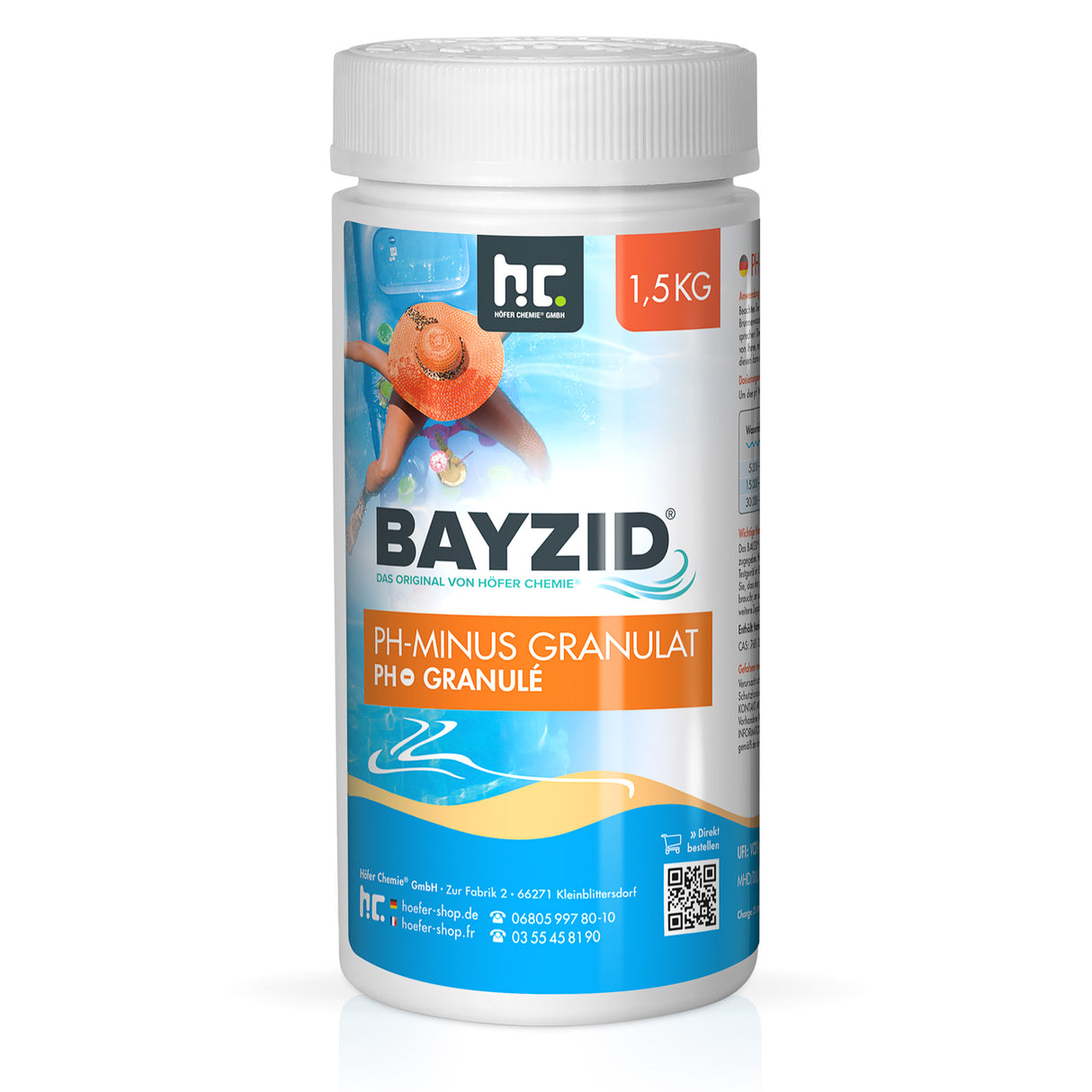 1,5 kg BAYZID® pH Minus Granulat