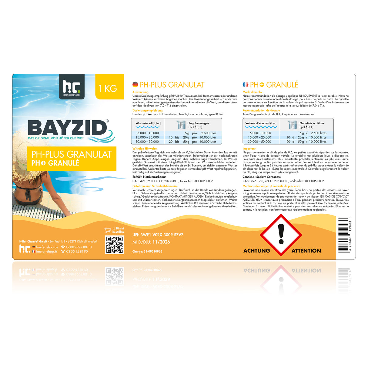 1 kg BAYZID® pH Plus Granulat