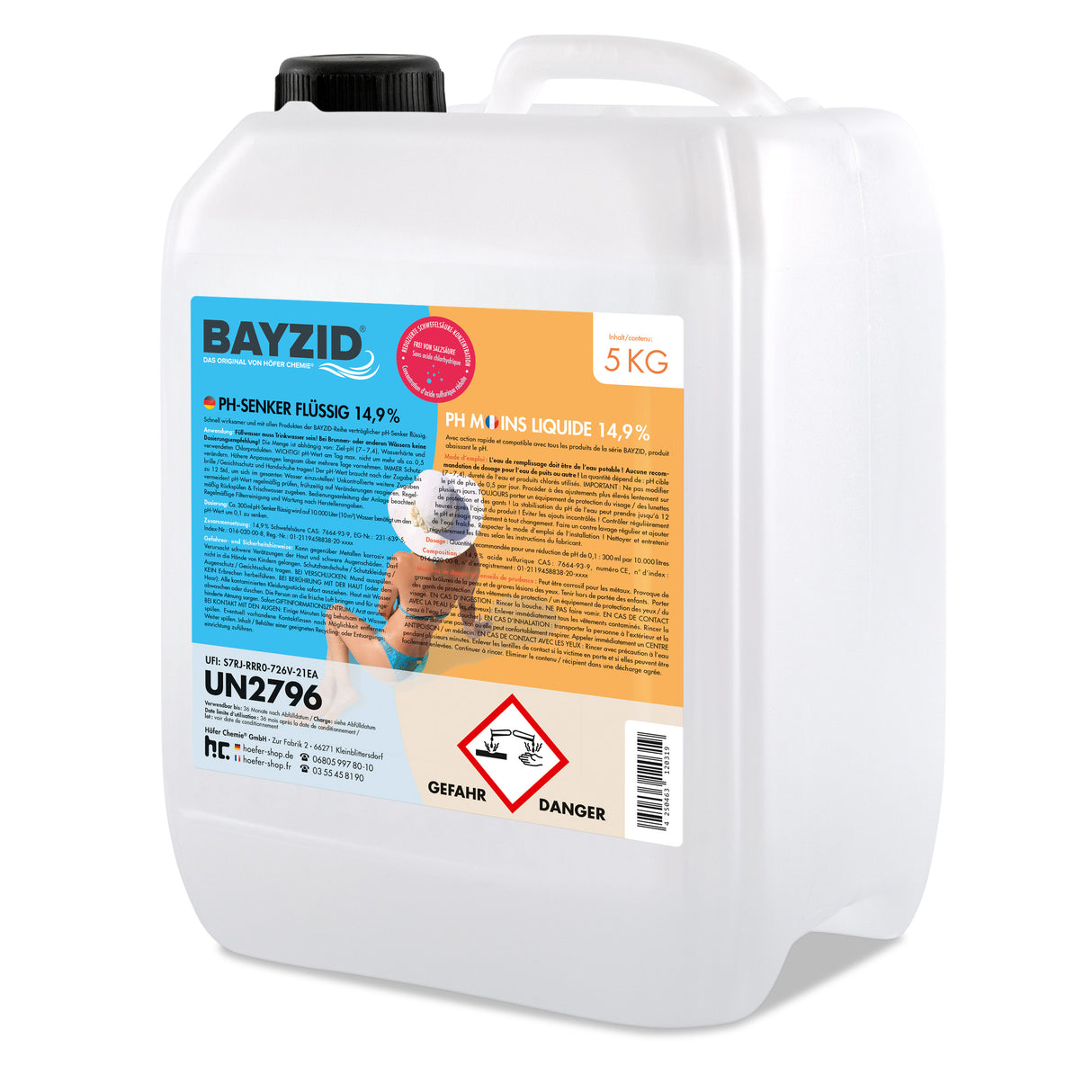 5 kg BAYZID® pH Minus flüssig