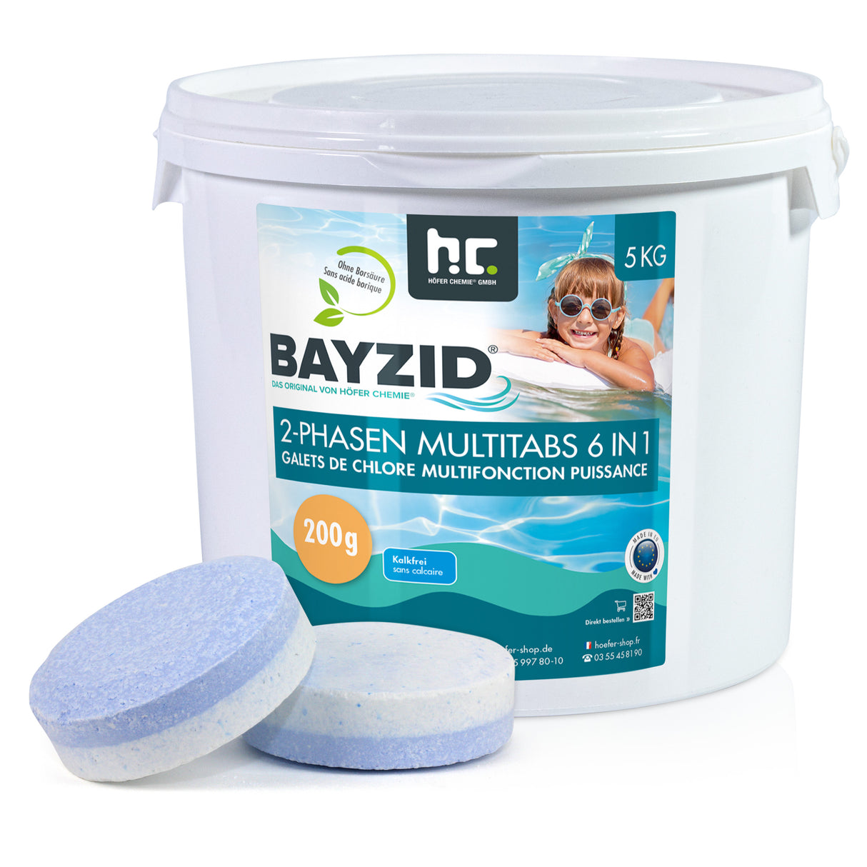 5 kg BAYZID® 2-Phasen-Multitabs 6in1, 200g