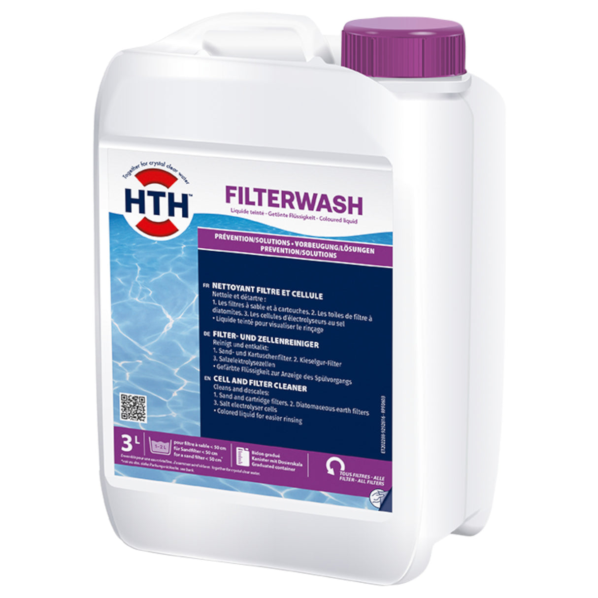 3 l - hth® FILTERWASH (Filter + Salzelektrolyse Zellen)