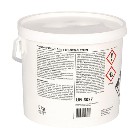 5 kg - PoolsBest® Chlortabs S 20g - rapidement soluble