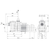 Aqua Vario Plus Poolpumpe 0,07 kW - 0,65 kW - 230V