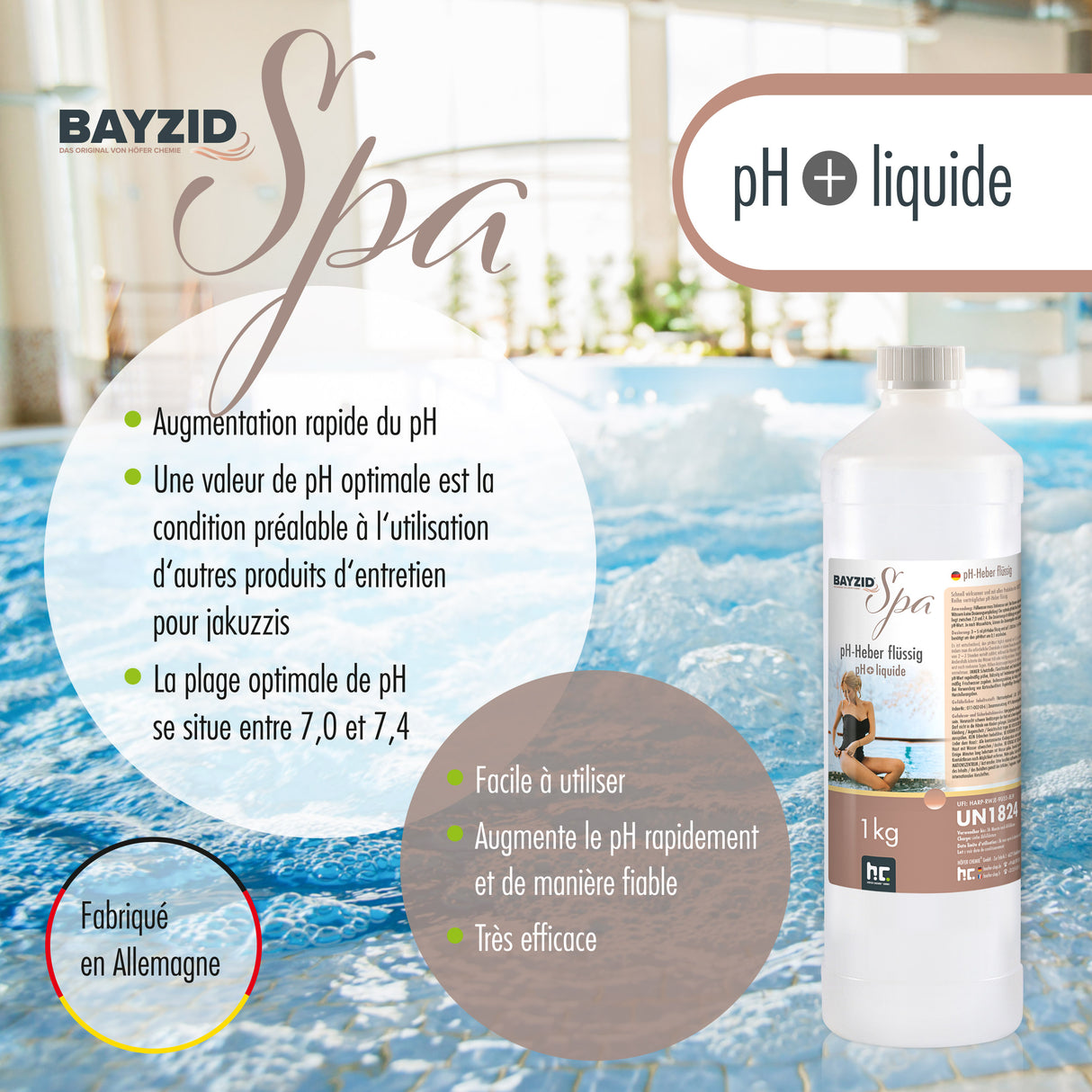 1 kg BAYZID® SPA élévateur de pH liquide