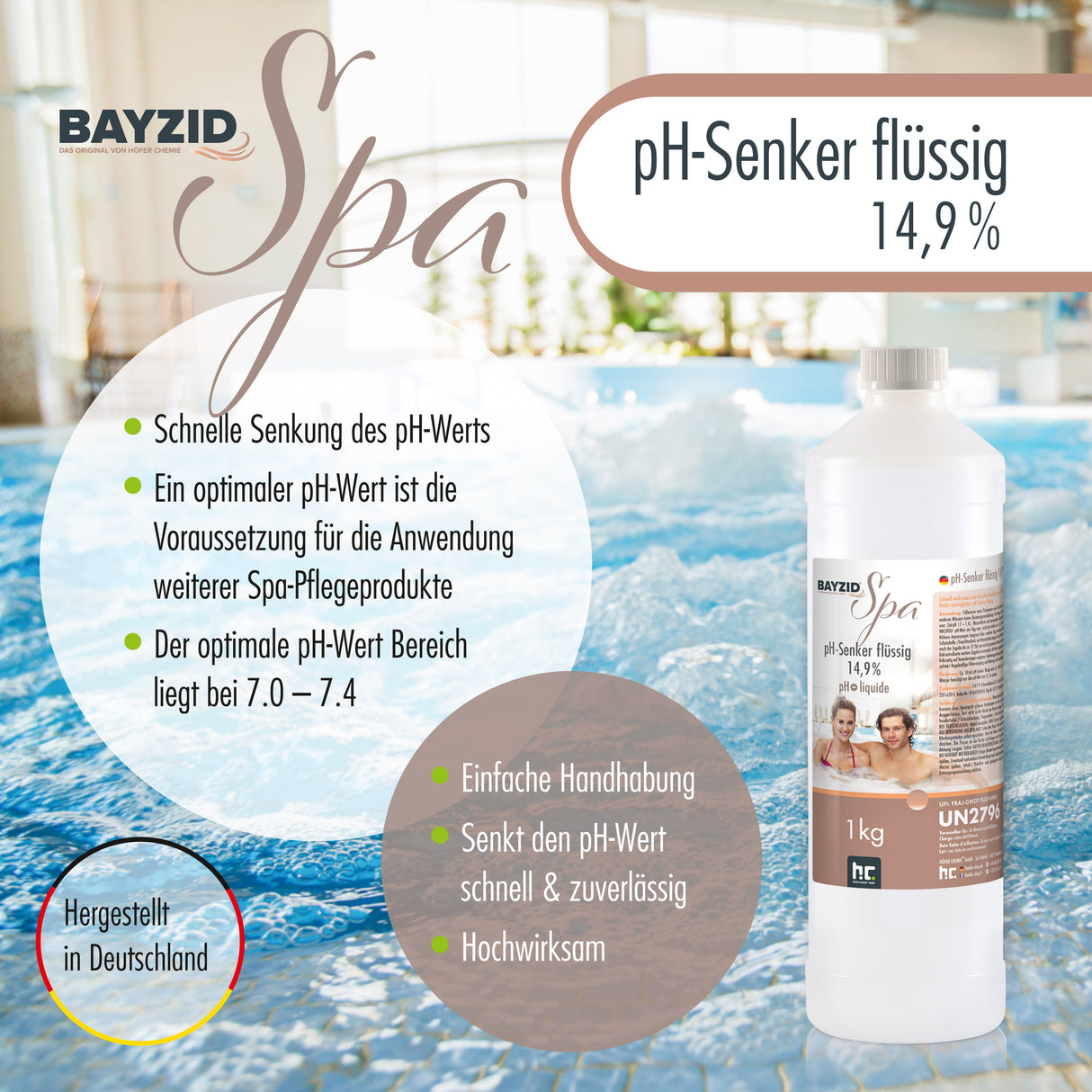 1 kg BAYZID® SPA pH Minus flüssig