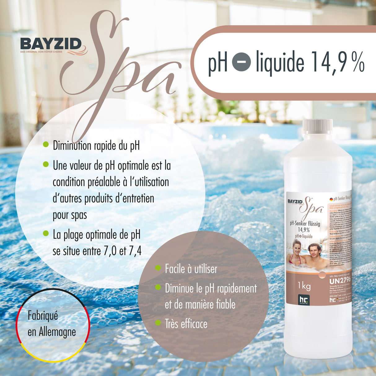 1 kg BAYZID® SPA pH Minus flüssig