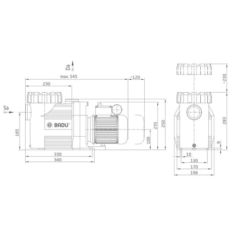 Speck Pumpe Badu Prime 20 m³/h bis 120m³ Wasserinhalt - 400V