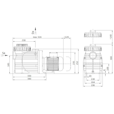 Speck Badu Top II 8 - pompe de filtration piscines 8m³/h jusqu'à 48m³