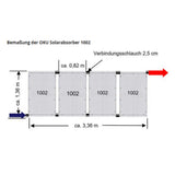 OKU Solarabsorber mit Sammelrohr beidseitig Art. 1002