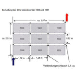 OKU Solarabsorber mit Sammelrohr und 2 Anschlußstutzen Art. 1000