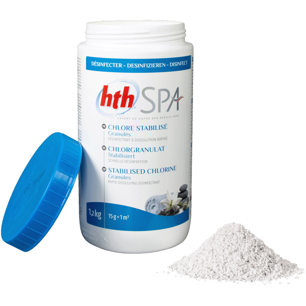 1,2 kg - hth® Spa CHLOR GRANULAT stabilisiert