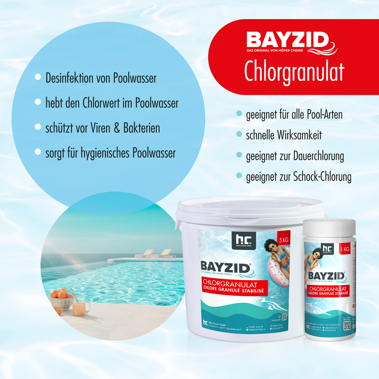 1 kg BAYZID® Chlorgranulat