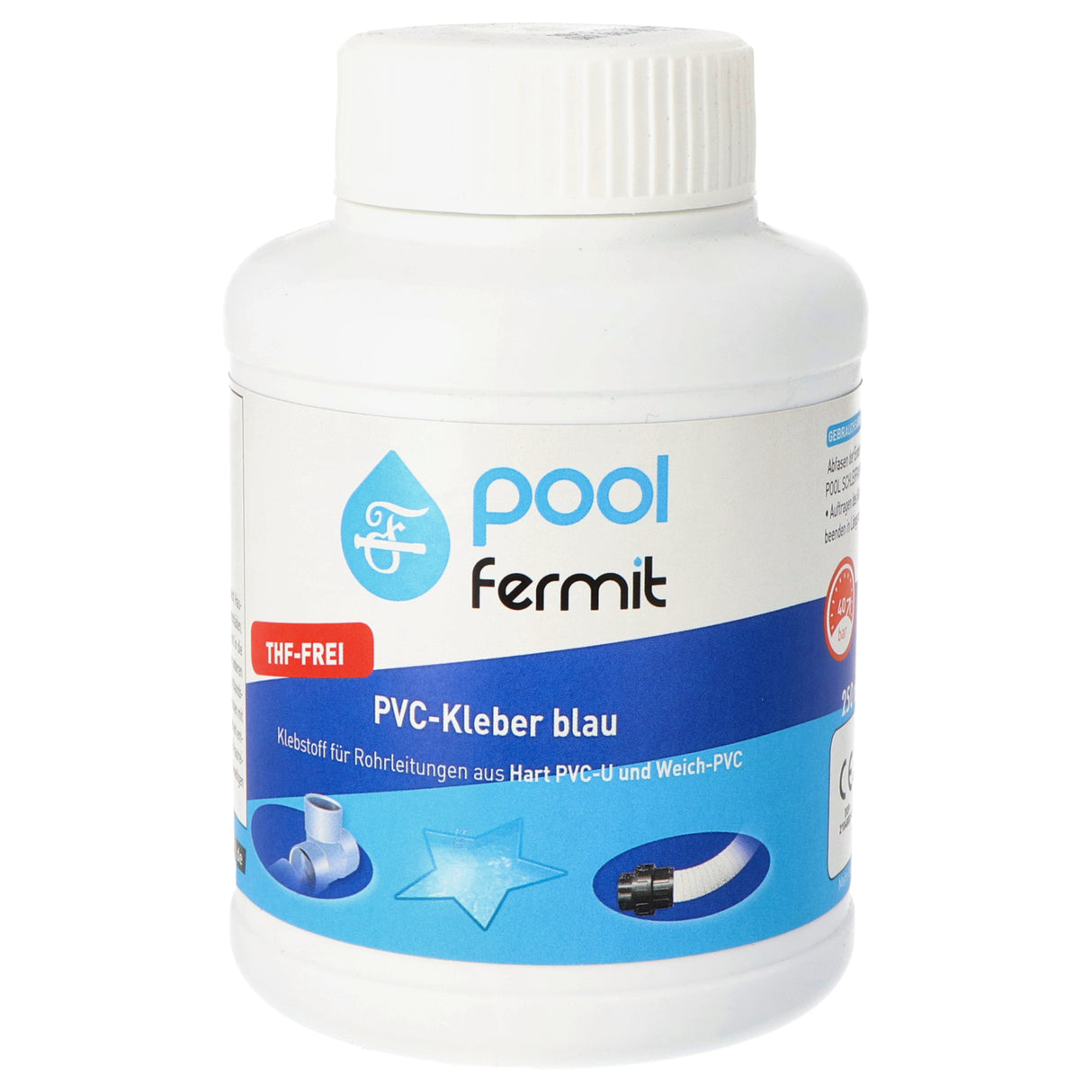 Fermit PVC-Kleber mit Pinsel - 250ml