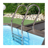 GRE Pool Komplettset aus Echtholz Safran 2 Oval 620 x 395 x 136 cm mit Pool-DECK