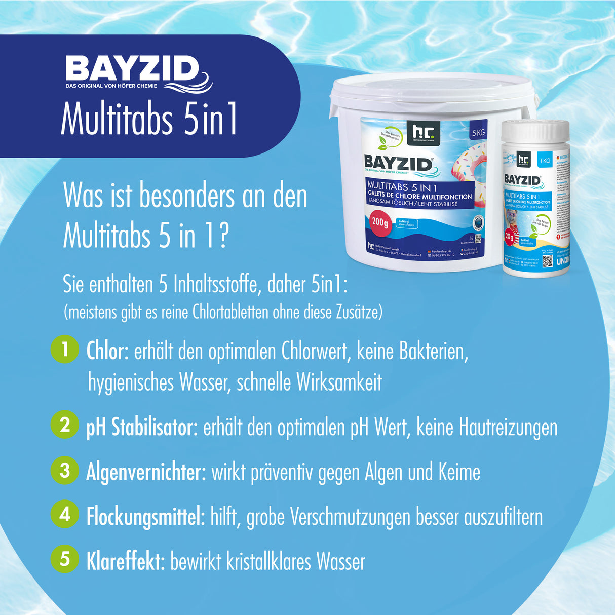 5 kg BAYZID® Multitabs 5in1, 200g