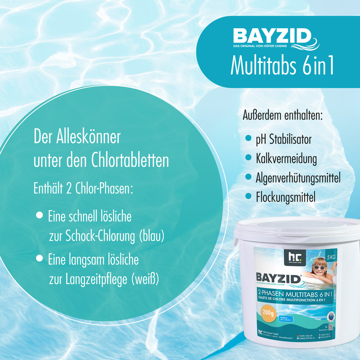 1 kg BAYZID® 2-Phasen-Multitabs 6in1, 200g