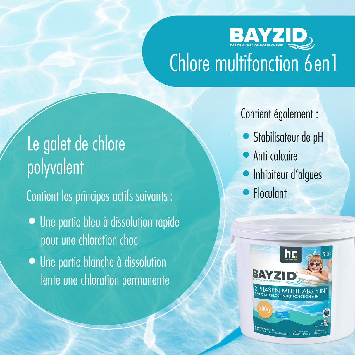 1 kg BAYZID® 2-Phasen-Multitabs 6in1, 200g