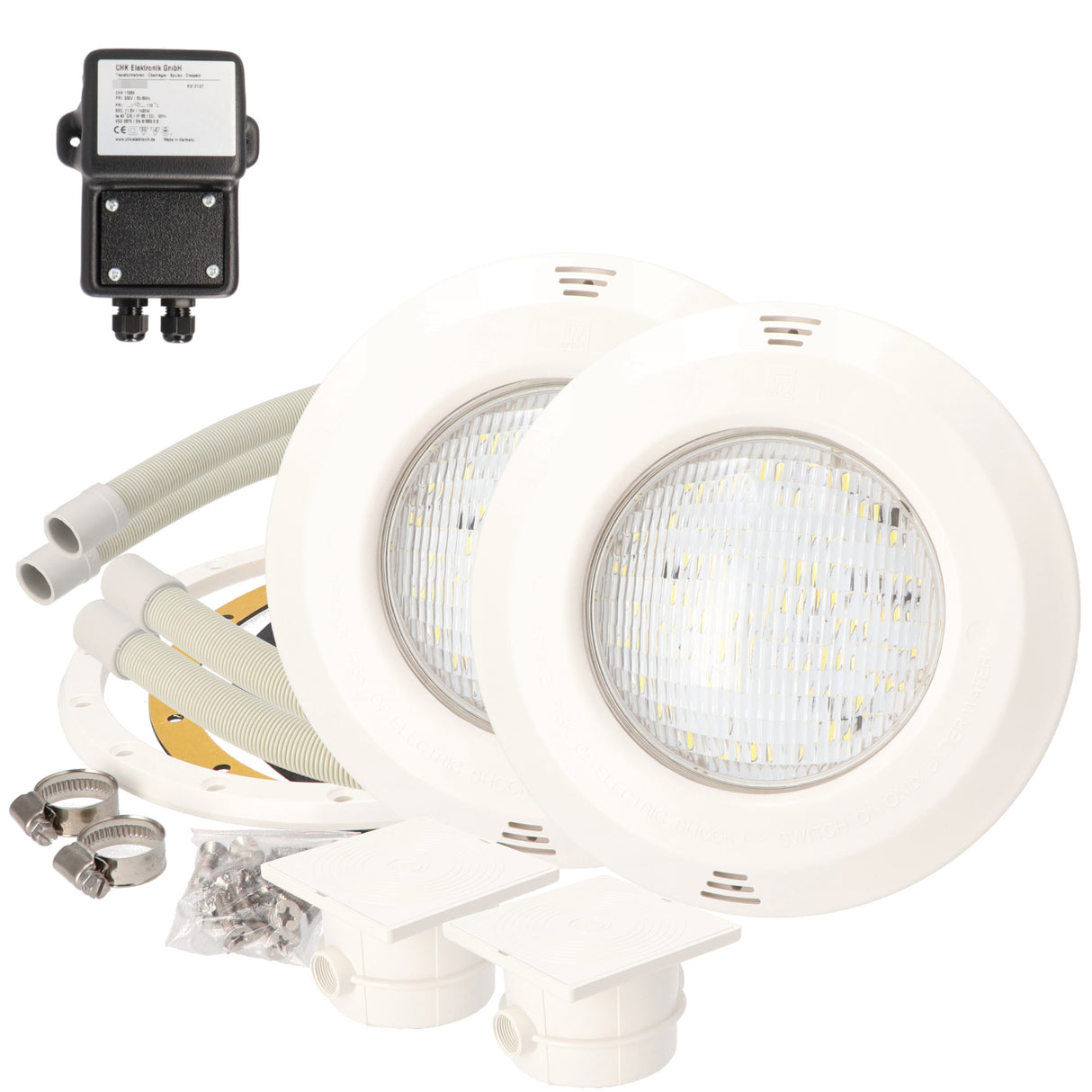 Spot sous-marin OKU - 20W LED blanc froid - avec transformateur de sécurité - SET 2