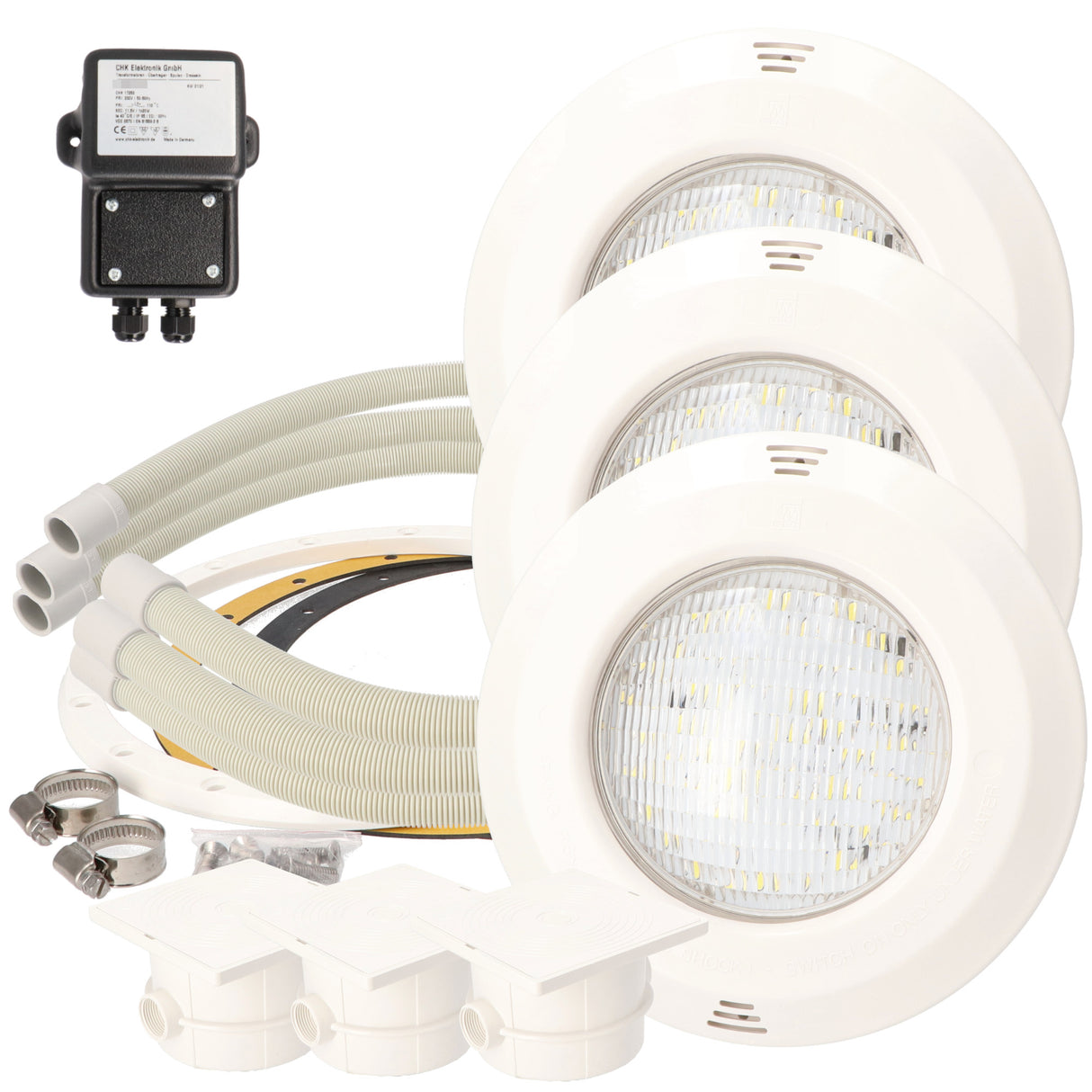 Spot sous-marin OKU - 20W LED blanc froid - avec transformateur de sécurité - SET 3