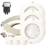 Spot sous-marin OKU - 20W LED blanc froid - avec transformateur de sécurité - SET 3