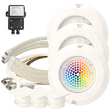 Spot sous-marin OKU - 30W LED RGB - avec transformateur de sécurité - SET 3