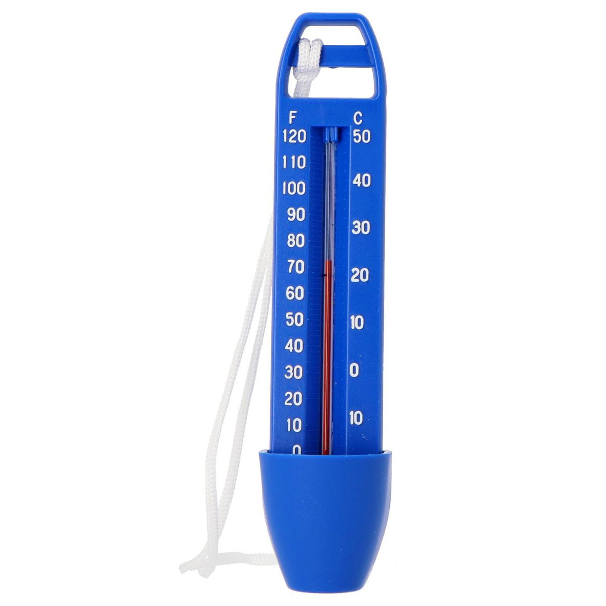 Pool Thermometer in blau mit Schöpfbecher