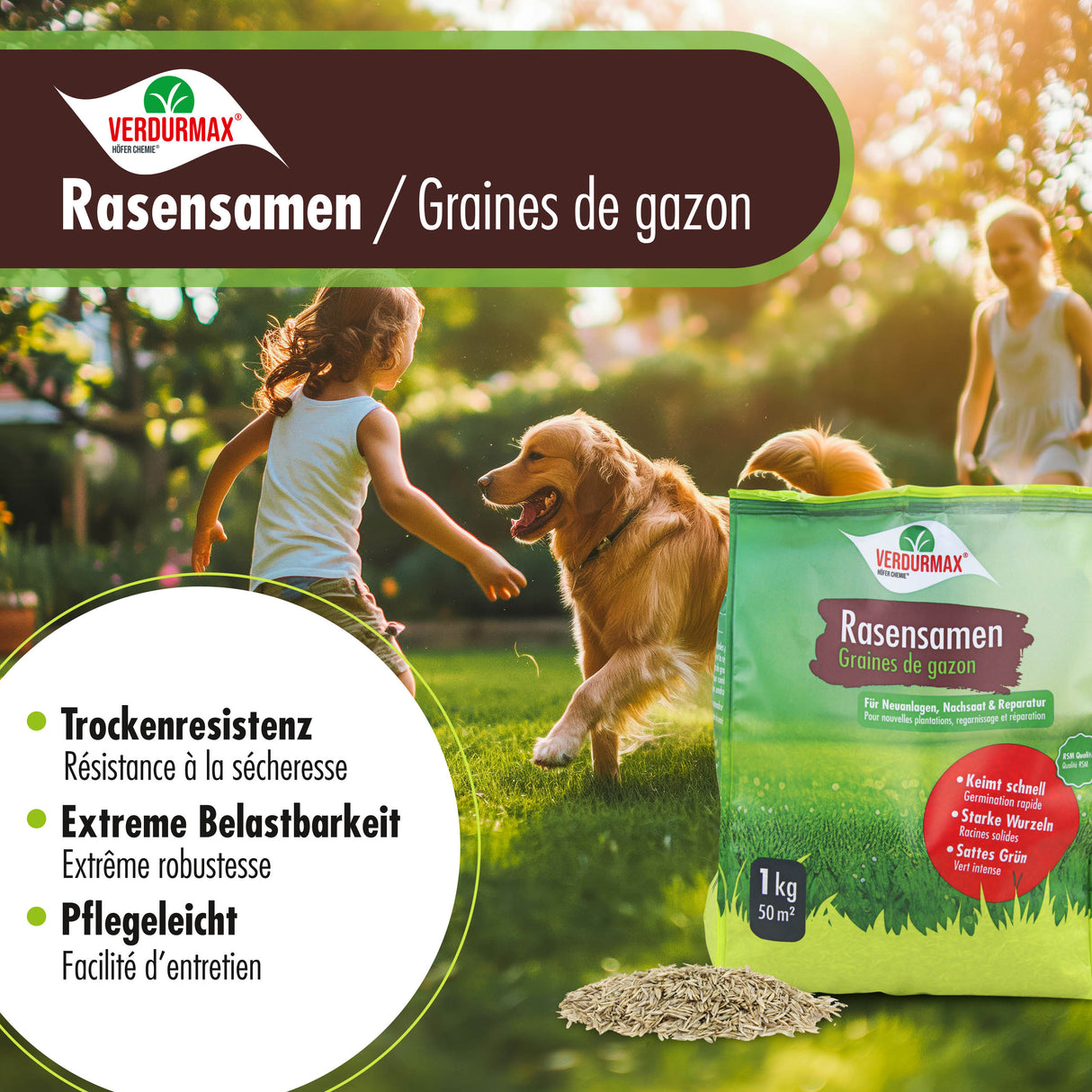 1 kg VERDURMAX® Rasensamen