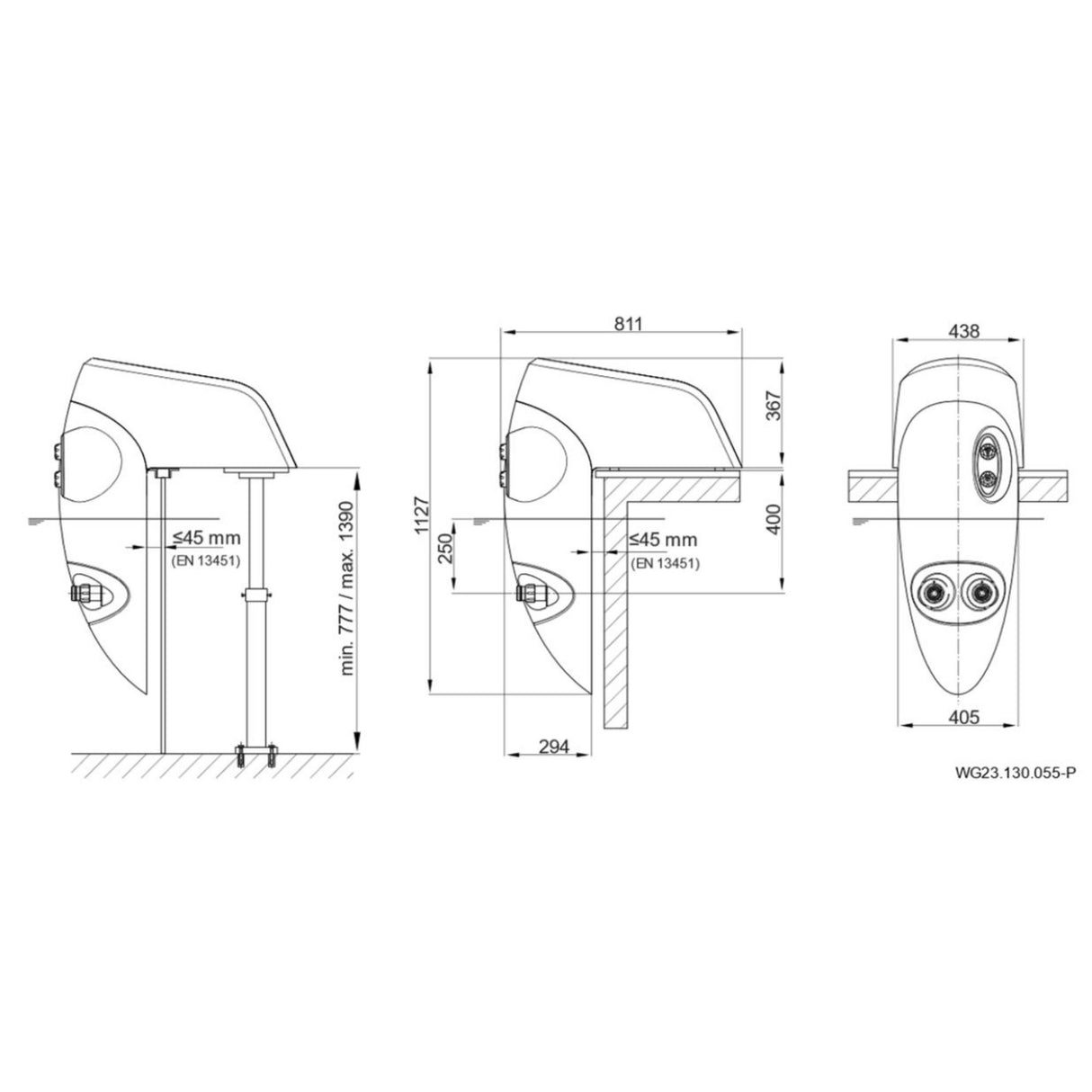 BADU Jet Stella 3,0 kW Multicolor LED - 75m³ /h - 400V