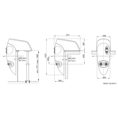 BADU Jet Stella 3,0 kW LED blanche - 75m³ /h - 400V