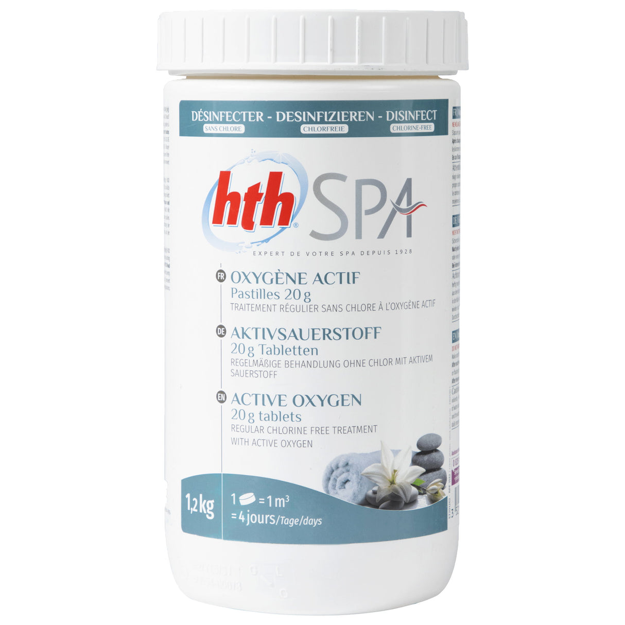 1,2 kg - hth® Spa AKTIVSAUERSTOFFTABLETTEN 20g