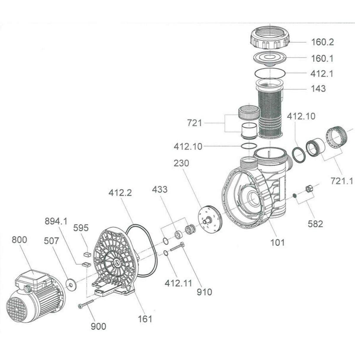 Pumpengehäuse schwarz für AquaPlus