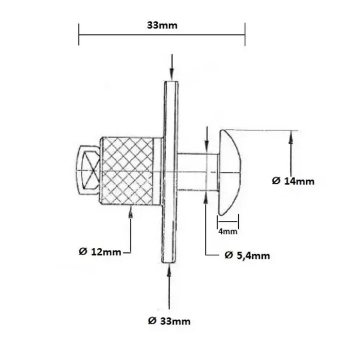 Versenkbare Bodenanker aus Edelstahl -12mm- für Holzflächen