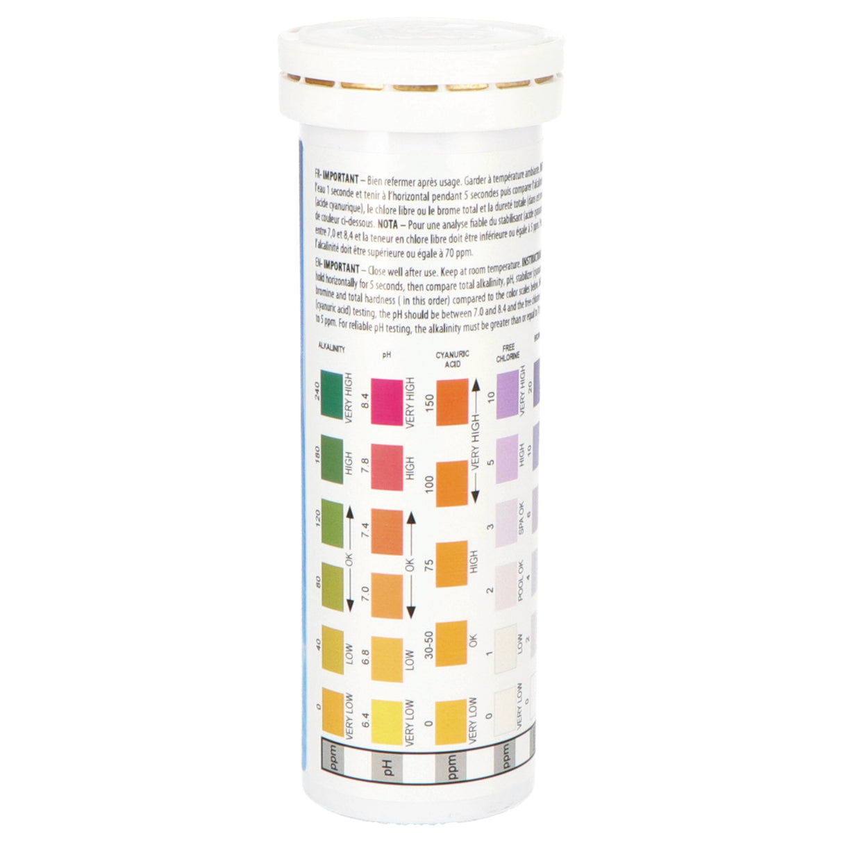 hth® TEST STREIFEN Cl/pH/Br/tH/TAC/Cy (25 Stück)