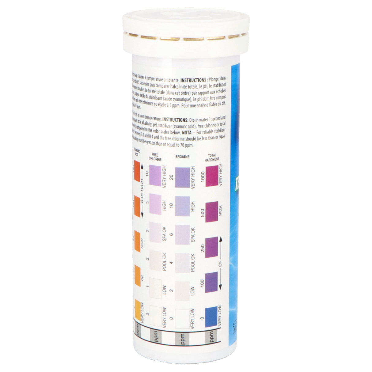 hth® TEST STREIFEN Cl/pH/Br/tH/TAC/Cy (25 Stück)