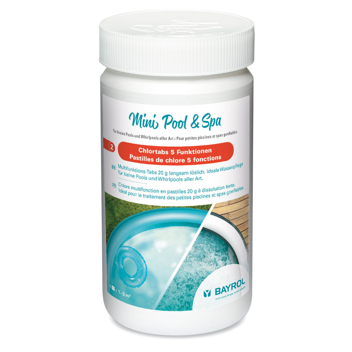 1 kg - BAYROL Mini Pool & Spa Chlortabs 5 Funktionen