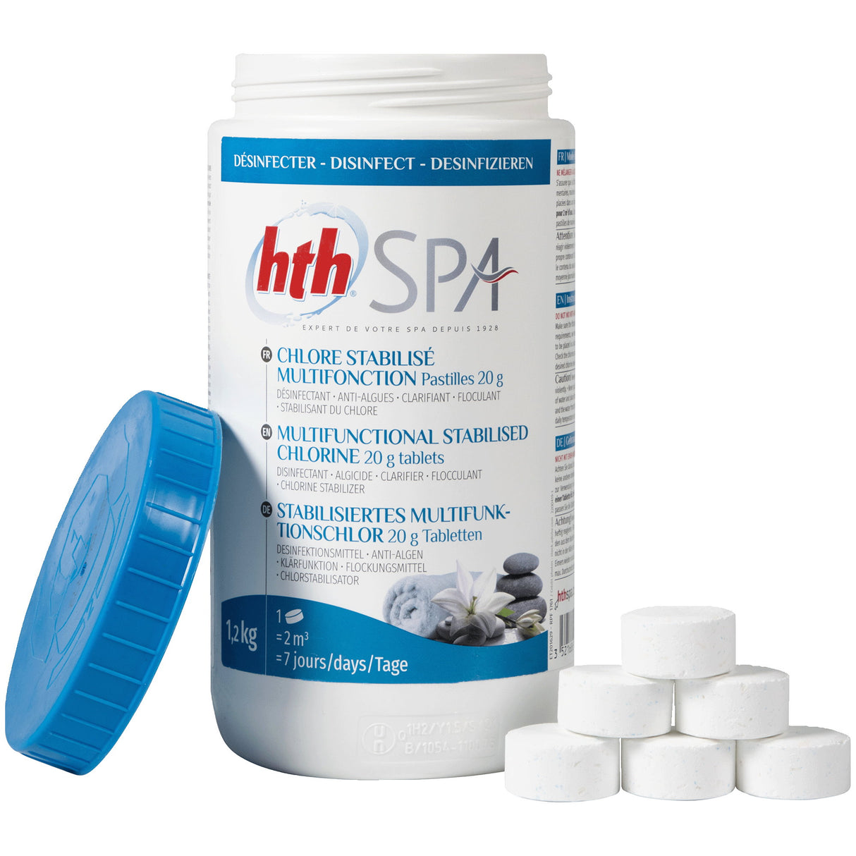 1,2 kg - hth® Spa CHLOR MULTIFUNKTION TABLETTEN 20g