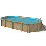 OKU Holzpool-Set EMOTION-FUN Oval 857 cm x 457 cm - Höhe 131 cm