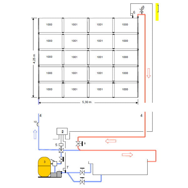 OKU Solar-Komplettset bis max. 40m² Wasseroberfläche