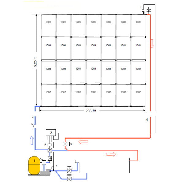 OKU Solar-Komplettset bis max. 56m² Wasseroberfläche