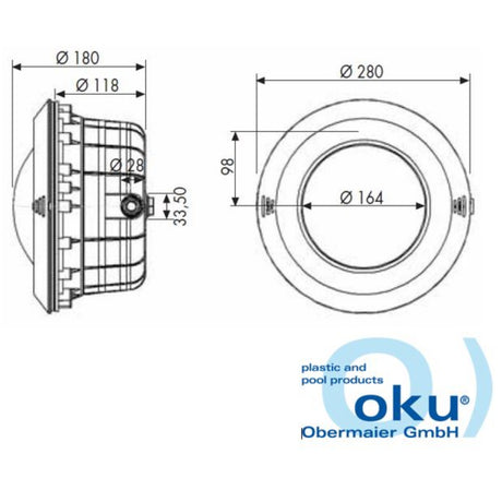 OKU Unterwasserscheinwerfer - 30W LED RGB - inkl. Sicherheitstrafo - SET 3