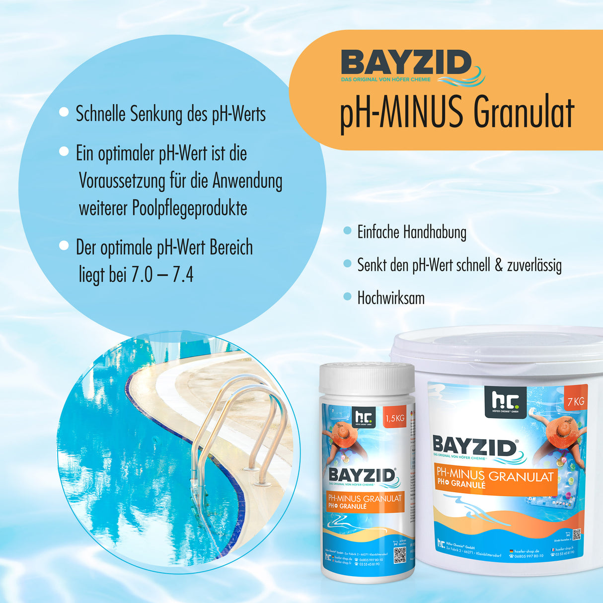 1,5 kg BAYZID® pH Minus Granulat