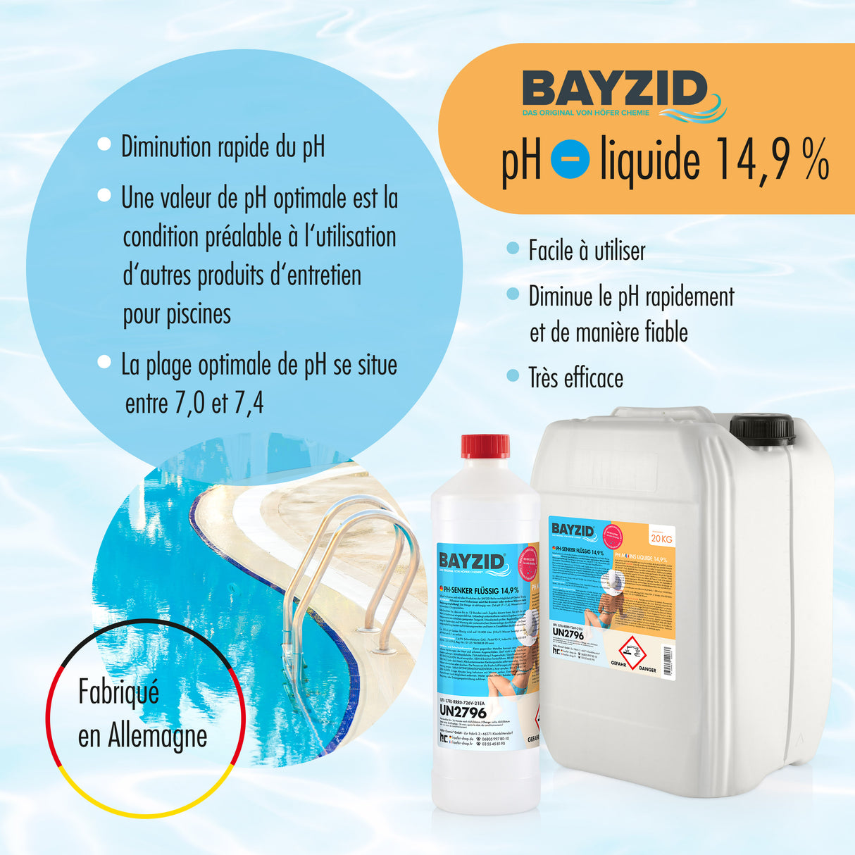 1 kg BAYZID® pH Minus flüssig